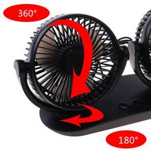 Dual Head USB Powered 3-Speed Car Dashboard Cooling Fan for SUV Desk Home Office LX9B 2024 - buy cheap