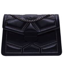 2020 Shoulder Messenger Bag Lady Luxury Handbags Rivet Chain Small Crossbody Bags Ladies fashion purses and handbags 2024 - buy cheap