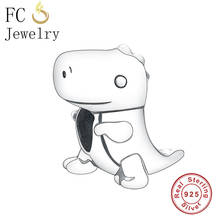 FC Jewelry-abalorio de plata de ley 925 para niños, pulsera de dinosaurio, para hacer Bisutería 2024 - compra barato