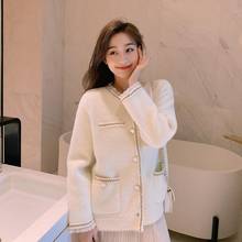 Woman Sweaters Autumn and Winter Sweater off Coat Female Loose Western Style Knitted Tup Cardigan 2024 - buy cheap