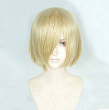 Anime Yuri!!! on Ice Yuri Plisetsky Yurio Short Blonde Heat Resistant Cosplay Costume Wig + Wig Cap 2024 - buy cheap