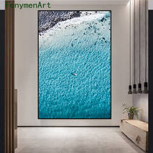 Póster e impresión de olas del océano y playa, arte nórdico de pared, imagen de paisaje marino natural, pintura en lienzo, decoración moderna escandinava para la habitación del hogar 2024 - compra barato