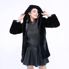 Women's Faux Fur Coat Winter Warm Black Imitation Fox Fur Long Hat Temperament Young Lady 2018 New Comfortable Brand Nv018 2024 - buy cheap