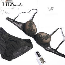 Lilymoda Sexy Luxury Floral Embroidery Women Bra Briefs Set Bra Panty Underwear Set Female Lingerie Brassiere Seamless Panties 2024 - купить недорого