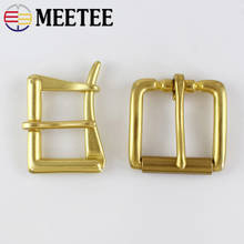 Meetee 3.9cm Wide Belt Buckles Pure Brass Pin Buckle Quick Open Men's Fire Waistband Head Fit 3.6-3.8cm DIY Jeans Leather Craft 2024 - buy cheap