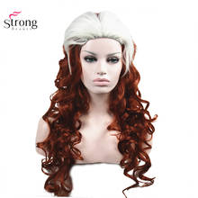 StrongBeauty X-Men Anna Marie Rogue Cosplay Wig Red Long Wavy Synthetic wigs 2024 - buy cheap