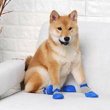 4Pcs/Set Fashion Cute Outdoor Indoor Anti-slip Silicone Sole Pet Dog Puppy Cat Boots Socks 2024 - buy cheap