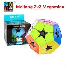 Cubo mágico MoYu 2x2x2 Meilong 2x2x2 megaminxeds, cubo mágico MEILONG 2x2, velocidad 2x2, cubo mágico de 12 lados MOYU 2x2 megaminxeds, cubo rompecabezas 2024 - compra barato