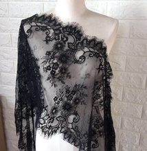 39 Colors 3M/ Lot Eyelash Lace Fabric 40cm Width Decor High Quality Soft White Black Nylon Trim Lingerie Wedding Dress Materials 2024 - buy cheap