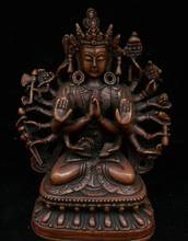 Estatua de Buda antiguo tibetano, estatua de 7 "con 18 manos Maha Cundi 2024 - compra barato