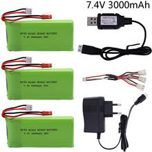 Bateria de transmissor e carregador 20c lipo, para radiolink rc3s rc4gs rc6gs, acessórios 7.4v para transmissor rc 2s 3000 v, 7.4 mah 2024 - compre barato