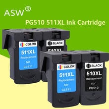 Аксиального потока для PG510XL CL511XL чернильный картридж для принтера Canon PG510 CL511 MP240 MP250 MP260 MP280 MP480 MP490 IP2700MP499 pg510xl cl511xl 2024 - купить недорого