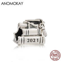 2021 Claissic 925 Silver Graduation Anniversary Charm for Bracelet Necklace Sterling 925 Silver Graduation Season Beads for DIY 2024 - buy cheap