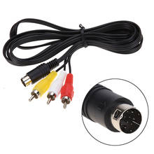 3RCA 1,8 м 9-контактный игровой Аудио Видео AV кабель для Sega Genesis 2 3 A/V RCA Соединительный шнур провод для SEGA Genesis II/III 2024 - купить недорого