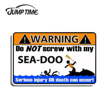 Jump Time 13cm x8.1cm Funny Sea Warning Sticker Decal For XP GTX RXP RXT GTI GTS Spark GTR RXT-X RXP-X Waterproof Car Decoration 2024 - buy cheap