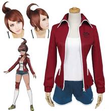 Cosplay dangan ronpa, uniforme de aoi asahina para mulheres, calções vermelhos para cosplay, para meninas, anime, festa de halloween, peruca 2024 - compre barato