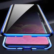 Чехол Jonwelsy с магнитной адсорбцией для Samsung Galaxy A50, 360 полная защита двухстороннее закаленное стекло 2024 - купить недорого