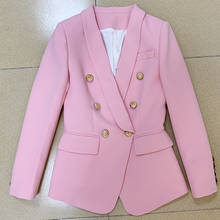 Chaqueta clásica de doble botonadura para mujer, Blazer con botones de León y cuello esmoquin, excelente calidad, 2021 2024 - compra barato