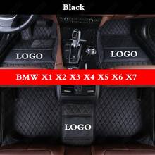 Coche personalizado alfombras de piso para BMW X1 X2 X3 X4 X5 X6 X7 F15 F25 F26 F39 F48 E71 G01 negro SUV Auto personalizado todo el tiempo pie Mat 2024 - compra barato