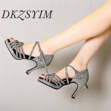 DSZSYIM-zapatos de baile latino para mujer, calzado de salón, Salsa/Tango/zapatillas, sandalias de baile con plataforma para fiesta/zapatos casuales, tacones altos de 6-10CM 2024 - compra barato