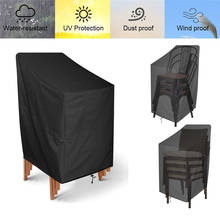 Waterproof Patio Chair Cover Outdoor Garden Furniture Stackable Lounge Seat Dust-proof Protection Cover Chair Storage Bags 2024 - buy cheap