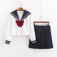 Hstar White Schoolgirl Uniform Japanese Class Navy Sailor School Uniforms Students Clothes For Girls Anime COS Sailor Navy Suit 2024 - buy cheap