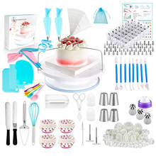 Cake Decorating Tool 420PCS Steel Pastry Piping Nozzle Set DIY Reusable Turntable Fondant Mould Bakeware Kitchen Accessories 2024 - buy cheap
