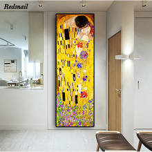 Pintura de diamante 5D Diy, cuadro de Gustav Klimt kiss, bordado de diamantes abstractos, mosaico completo de diamantes de imitación, decoración de boda EE1075 2024 - compra barato