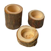 3pcs/set Rustic Wooden Candlestick Tealight Candle Holder Table Decoration Plant Flower Plot Ornament Crafts 2024 - buy cheap