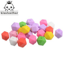 10pcs Silicone Beads for Teether Mix Colors 17mm Geometric/Hexagon DIY Chewing Jewelry Teethers Necklace/ Bracelet Baby Teether 2024 - buy cheap