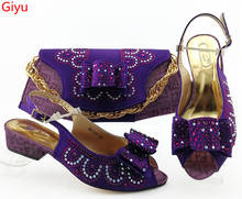 doershow hot sellingShoes and Bags To Match Shoes with Bag Set Decorated with Rhinestone Nigerian Women Wedding Shoes set!HBZ1-3 2024 - buy cheap