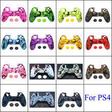 Silicone Camo Protective Skin Case For Sony  PS4 DS4 Pro Slim Controller Thumb Grips Joystick Caps 2024 - buy cheap