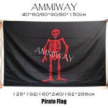 AMMIWAY Edward Low Pirate Flags Polyester Brass Grommets Custom Jolly Roger Skull Cross Bones Single Double Flags and Banners 2024 - buy cheap