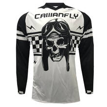 Camiseta de motocross CWF Skull DH, jersey para bicicleta de montaña, MX MBX, carreras, todoterreno, 2021 2024 - compra barato