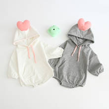 MILANCEL baby clothing cute baby boys bodysuits hood infant girls bodysuit heart style baby bodysuit 2024 - buy cheap