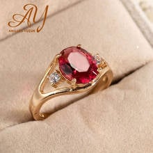 Anillos Yuzuk Red Topaz Gemstone Rings For Women Genuine 925 Sterling Silver Ring Oval Romantic Gift Luxury Engagement Jewelry 2024 - buy cheap