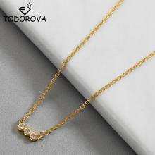 Todorova Geometric Choker Necklaces for Women Girls Bijoux Gold Color Rhinestone Crystal Necklace Fashion Jewelry Christmas Gift 2024 - buy cheap