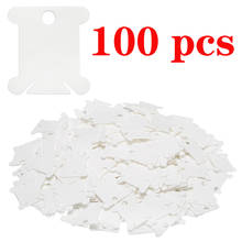 KAOBUY 100 Pcs White Plastic Thread Bobbins Spool Thread Card For DIY Cross Stitch Embroidery Thread Bobbins Organizer 2024 - buy cheap