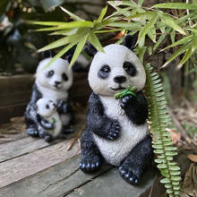 Creative Resin Simulation Animal Panda Sculpture Ornaments Home Outdoor Courtyard Micro Landscape Crafts Miniature Garden Decor 2024 - buy cheap