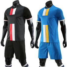 Conjunto de camisa de futebol infantil e adulto, kit de treinamento para homens e crianças, uniforme personalizado 2024 - compre barato