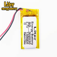 Liter energy-Batería de polímero de litio, batería de 3,7 V, MP3, Bluetooth, auriculares, MP4, 302030, 140mAh, inalámbrico, grabadora de pluma de grabación WIFI 2024 - compra barato