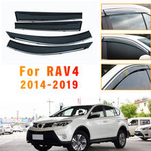 Protector Deflector de visera para ventana de coche, accesorios para Toyota RAV-4, 2014, 2015, 2016, 2017, 2018, XA40, 4 Uds. 2024 - compra barato