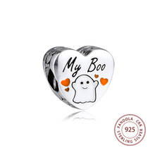 Genuine 925 Sterling Silver My Boo Heart Shape Charms Beads for Jewelry Making Fits Original Bracelet Charmsy Berloque Argent 2024 - buy cheap