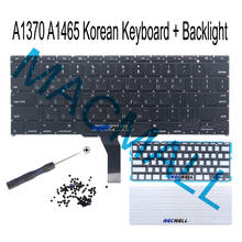 Teclado coreano para Macbook Air A1370, A1465, 11 ", A1465, A1370, año 2011-2015, KR, con retroiluminación, cubierta de teclado y tornillos 2024 - compra barato