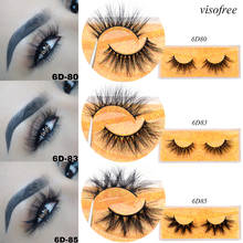 visofree 6D Mink Eyelashes Dramatic Long Eyelashes Makeup Full Strip Lashes False Eyelashes Reusable faux cils orange lash cases 2024 - buy cheap