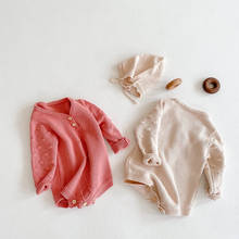 El período de primavera y otoño y la niña bebé y el paquete de punto de algodón de manga larga, ropa triangular para escalar 2024 - compra barato