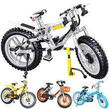 City Technical Off Road Bicycle Mountain Folding Building Blocks Speed Champion Racing Vehicle Model Bricks Educational Toys 2024 - buy cheap