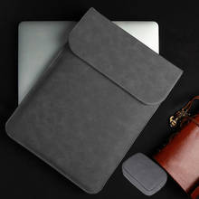 Сумка для ноутбука Macbook Air Pro Retina 11 12 13 15, чехол из искусственной кожи для Xiaomi 15,6, чехол для Huawei MateBook D для женщин и мужчин 2024 - купить недорого