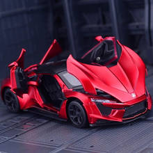 Modelo de coche deportivo de aleación Lykan FENYR SUPERSPORT, juguete de Metal fundido a presión, edición limitada, regalo de colección para niños, 1:32 2024 - compra barato