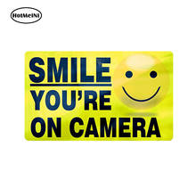 HotMeiNi Car Styling Car Sticker "INSIDE" SMILE YOU'RE ON CAMERA Stickers Video Alarm Security System Decal 13cm* .8cm 2024 - buy cheap